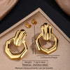 Wholesale Women's Stainless Steel Geometric Stamped Earrings Light Luxury Jewelry