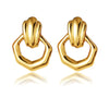 Wholesale Women's Stainless Steel Geometric Stamped Earrings Light Luxury Jewelry