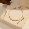 Wholesale Women's Stainless Steel Geometric Star Shape Real Gold Plated Bracelet Fashion Jewelry
