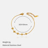 Wholesale Women's Stainless Steel Geometric Star Shape Real Gold Plated Bracelet Fashion Jewelry