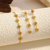 Wholesale Women's Stainless Steel Geometric Star Shape Real Gold Plated Bracelet Fashion Jewelry