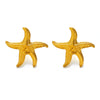 Wholesale Women's Stainless Steel Geometric Starfish Earrings With Electroplating Minimalist Style Marine Elements