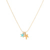 Wholesale Women's Stainless Steel Geometric Starfish Fashion Ol Style 18K Gold Plated Necklace