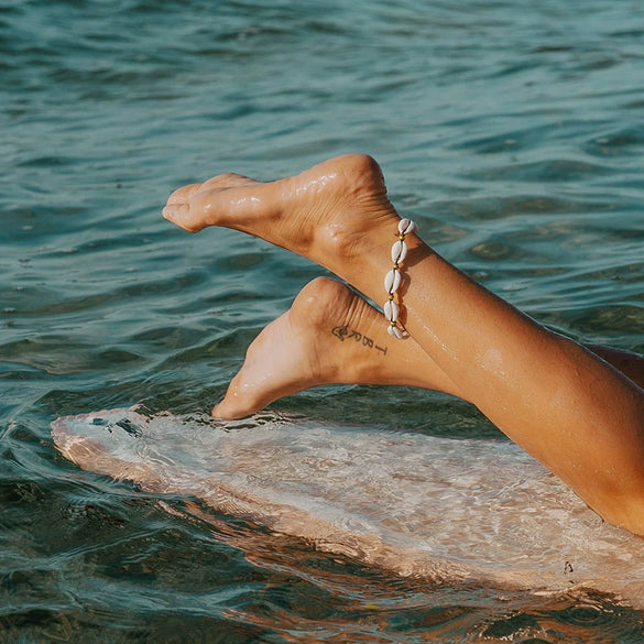 Wholesale Women's Stainless Steel Geometric Style Electroplated Adjustable Anklet