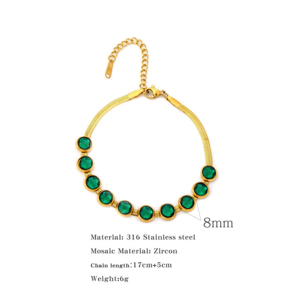 Wholesale Women's Stainless Steel Geometric Style Electroplated Bracelet