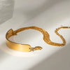 Wholesale Women's Stainless Steel Geometric Style Electroplated Chain Bracelet Jewelry