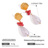 Wholesale Women's Stainless Steel Geometric Style Electroplated Earrings