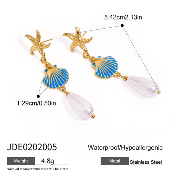 Wholesale Women's Stainless Steel Geometric Style Electroplated Earrings