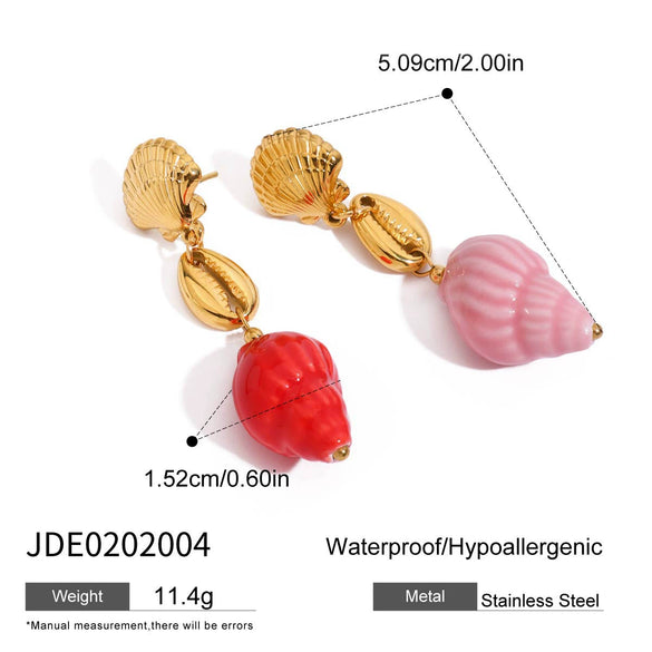 Wholesale Women's Stainless Steel Geometric Style Electroplated Earrings