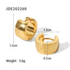 Wholesale Women's Stainless Steel Geometric Style Electroplated Earrings