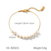 Wholesale Women's Stainless Steel Geometric Style 18K Goldplated Electroplated Freshwater Pearl Bracelet