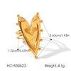 Wholesale Women's Stainless Steel Geometric Sunflower Open Ring With Electroplating