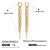 Wholesale Women's Stainless Steel Geometric Tassel Earrings With Electroplating