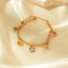 Wholesale Women's Stainless Steel Geometric Tassel Electroplated Bracelet Jewelry