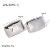 Wholesale Women's Stainless Steel Geometric Three Dimensional Square Rivet Electroplated Earrings