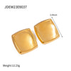Wholesale Women's Stainless Steel Geometric Three Dimensional Square Rivet Electroplated Earrings