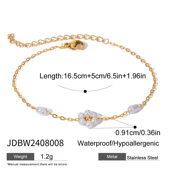 Wholesale Women's Stainless Steel Geometric Three Layer Hollow Opening Flower Pearl Diamond Electroplated Earrings