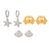 Wholesale Women's Stainless Steel Geometric Titanium Steel Earrings With Electroplating Luxury Jewelry
