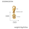 Wholesale Women's 316L Stainless Steel Geometric Tree Of Life Inlaid Zircon Electroplated Bracelet