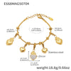 Wholesale Women's 316L Stainless Steel Geometric Tree Of Life Inlaid Zircon Electroplated Bracelet