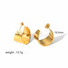 Wholesale Women's Stainless Steel Geometric Ushape Electroplated Earrings