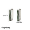 Wholesale Women's Stainless Steel Geometric Ushape Electroplated Earrings