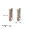 Wholesale Women's Stainless Steel Geometric Ushape Electroplated Earrings
