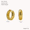 Wholesale Women's Stainless Steel Geometric Ushaped Water Plated Earrings