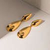 Wholesale Women's Stainless Steel Geometric Water Drop Earrings With Electroplating Light Luxury Niche Style