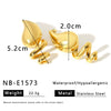 Wholesale Women's Stainless Steel Geometric Water Drop Spiral Earrings With 18K Furnace Vacuum Plated Finish