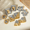 Wholesale Women's Stainless Steel Geometric Wind Earrings With Electroplating Treatment