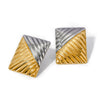 Wholesale Women's Stainless Steel Geometric Wind Earrings With Electroplating Treatment