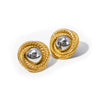 Wholesale Women's Stainless Steel Geometric Wind Earrings With Electroplating Treatment