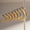 Wholesale Women's Stainless Steel Geometric Wreath Earrings 18K Goldplated Minimalist Hip Hop Style