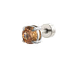 Wholesale Women's Stainless Steel Geometric Zircon Electroplated Round Ear Bone Nail Jewelry