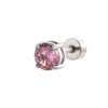Wholesale Women's Stainless Steel Geometric Zircon Electroplated Round Ear Bone Nail Jewelry