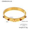 Wholesale Women's 316L Stainless Steel Glass Zircon Butterfly Flower Bracelet With Electroplating And Simple Geometric Style