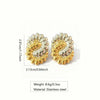 Wholesale Women's Stainless Steel Gold Electroplated Floral Asymmetrical Earrings Jewelry