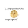 Wholesale Women's Stainless Steel Gold Plated Fashion Geometric Wave Pattern Hollow Striped Rotating Ring