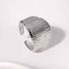 Wholesale Women's Stainless Steel Gold Plated Geometric Open Ring Minimalist Punk Style