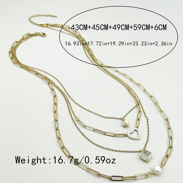 Wholesale Women's Stainless Steel Goldplated Fashion Flower Necklace With Electroplating Treatment