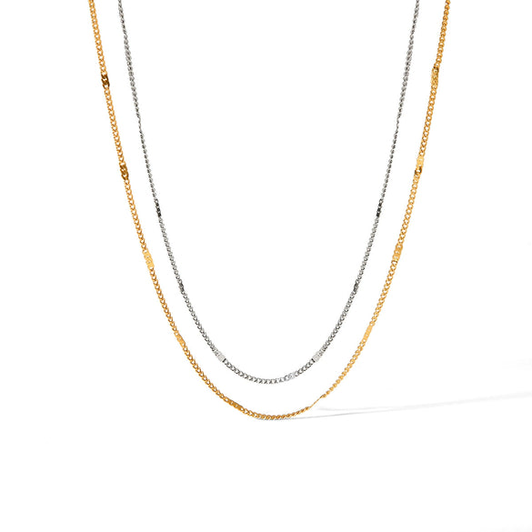 Wholesale Women's Stainless Steel Goldplated Geometric Fashionable Allmatch Clavicle Necklace