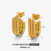 Wholesale Women's Stainless Steel Goldplated Geometric Irregular Stud Earrings