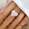 Wholesale Women's Stainless Steel Goldplated Geometric Oildrip Adjustable Open Nonfading Ring