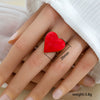 Wholesale Women's Stainless Steel Goldplated Geometric Oildrip Adjustable Open Nonfading Ring