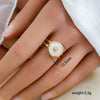 Wholesale Women's Stainless Steel Goldplated Geometric Oildrip Adjustable Open Nonfading Ring