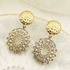 Wholesale Women's Stainless Steel Goldplated Retro Fashion Exaggerated Earrings