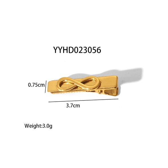Wholesale Women's Stainless Steel Hairpin Small Fresh Style With Non Fading Plant Flower Pattern Duck Bill Side Clip Electroplated With Pvd Furnace Real Gold For Autumn And Winter