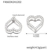 Wholesale Women's 316L Stainless Steel Handmade Inlaid Doublesided Love Zircon Earrings With Geometric Pattern And Electroplating Design