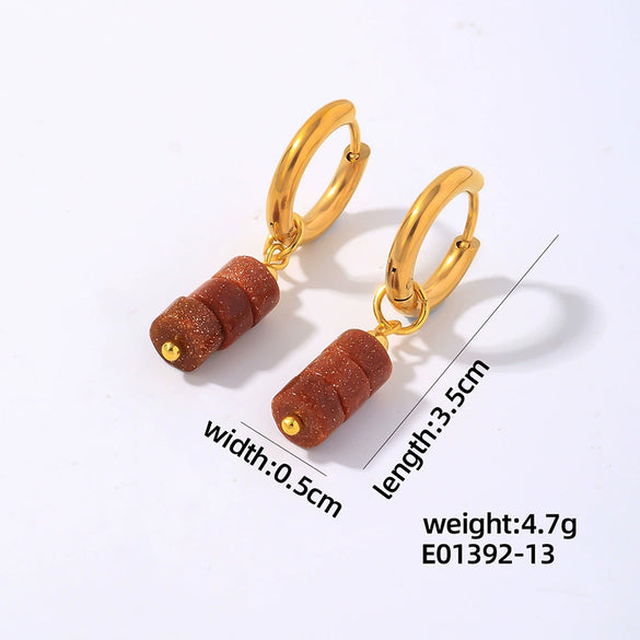 Wholesale Women's Stainless Steel Handmade Simple Allmatch Earrings With Original Design